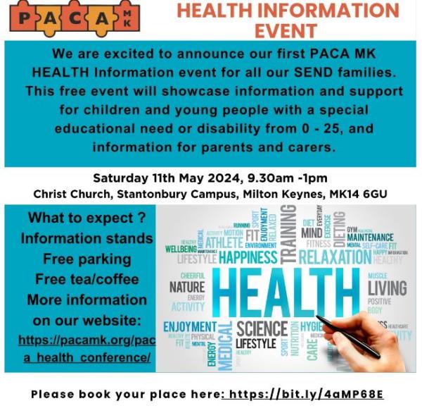 PACA Health event information poster